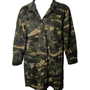 Fashion Nova Long Camo Jacket Overcoat
